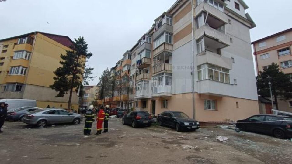 Blocul afectat de explozie in cartierul Burdujeni