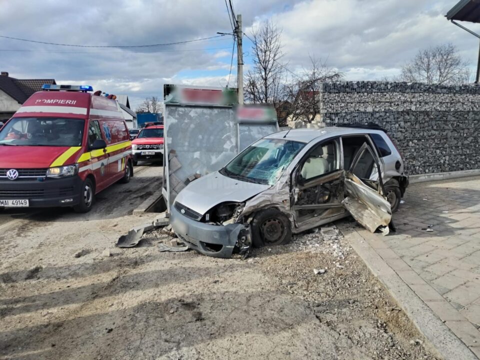Fordul proiectat în gard, în care se aflau mama și copilul