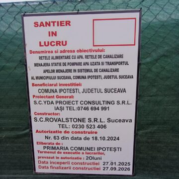 La Ipotești a demarat ambițiosul proiect de apă și canalizare cu fonduri europene