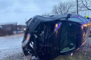 Accident pe E85, la Oniceni, comuna Forăști