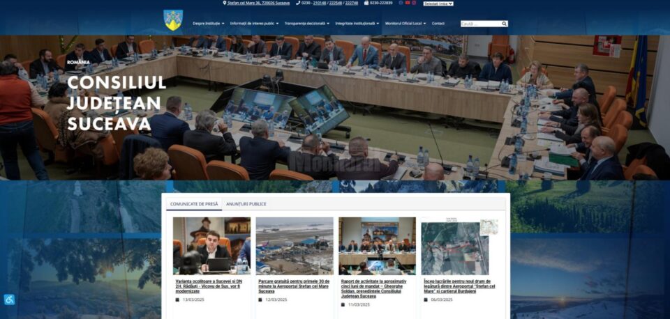 CJ Suceava are un nou site, mai ușor de folosit și mai bine organizat