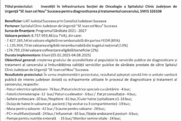 Comunicat lansare proiect