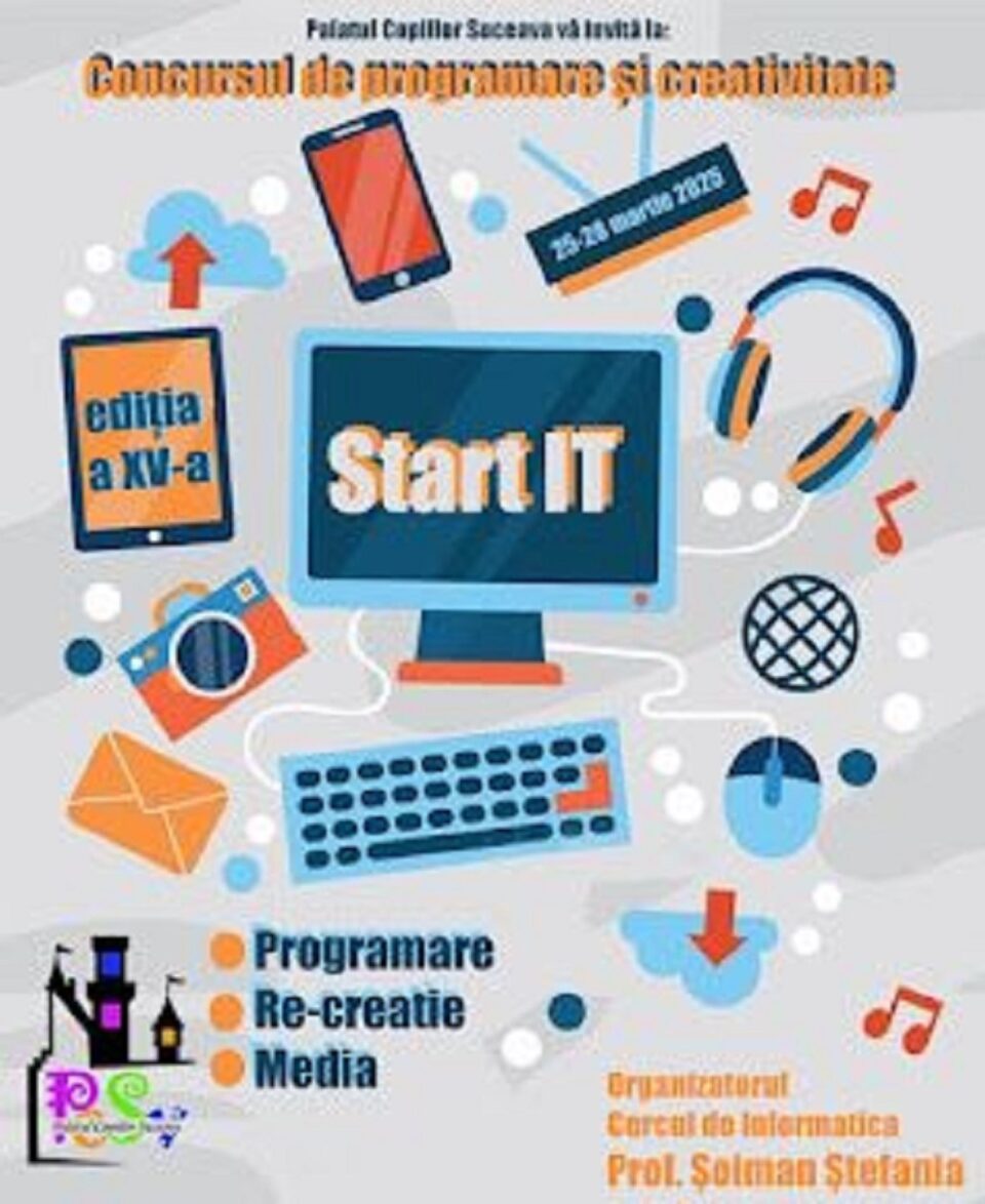 Concursul de programare și creativitate „StartIT”, organizat de Palatul Copiilor Suceava Concursul de programare și creativitate „StartIT”, organizat de Palatul Copiilor Suceava