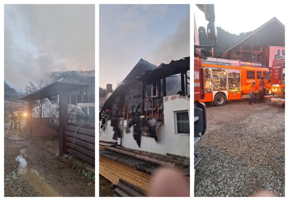 Un scurtcircuit a provocat un incendiu cu pagube de 100.000 de euro