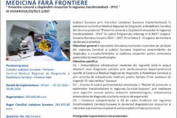 " Prevenire comună a răspândirii virusurilor în regiunea transfrontalieră - JPVS "
