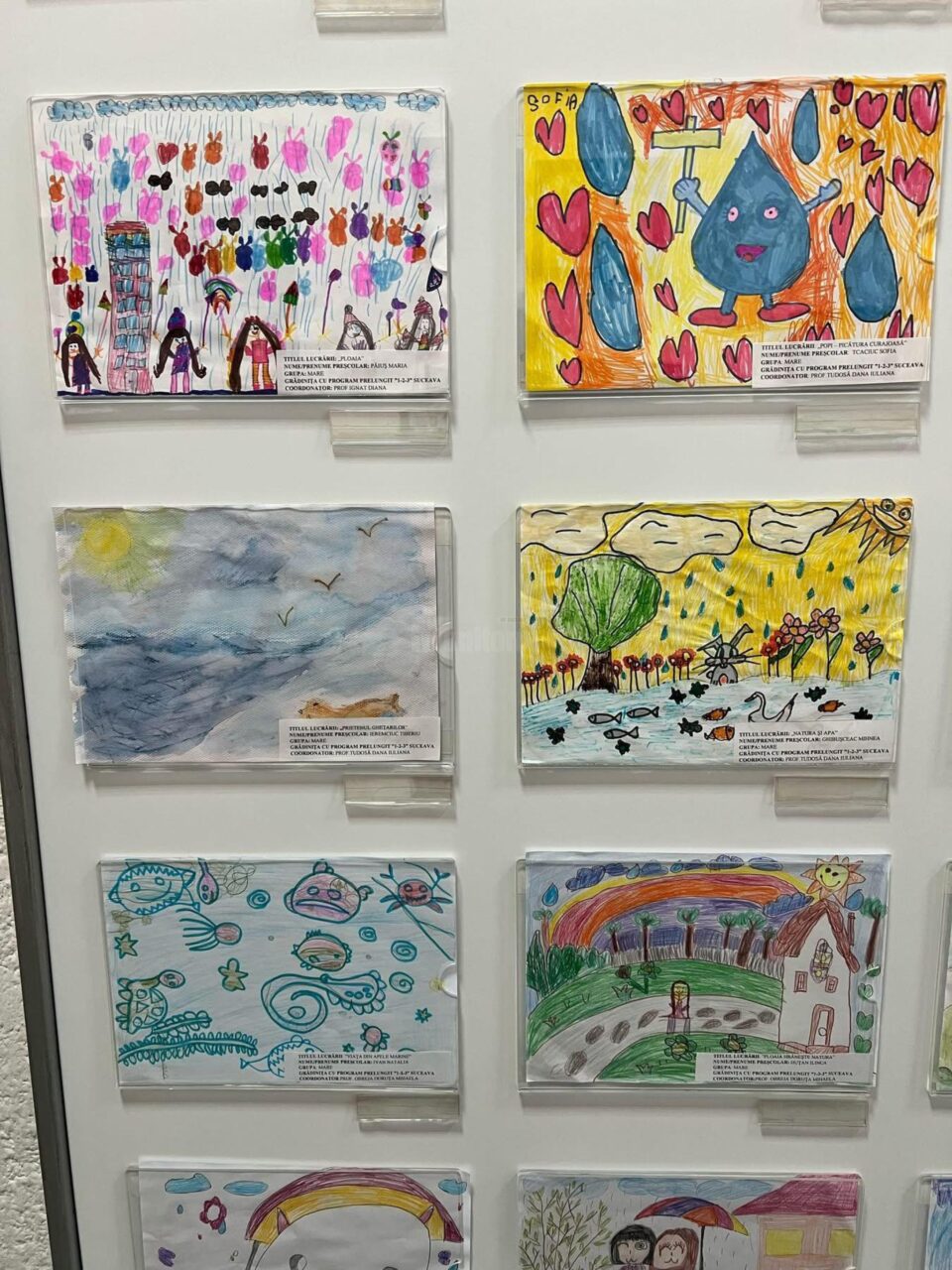 Expoziție dedicată Zilei Mondiale a Apei, la Muzeul Apelor Fălticeni, semnată de preșcolari suceveni