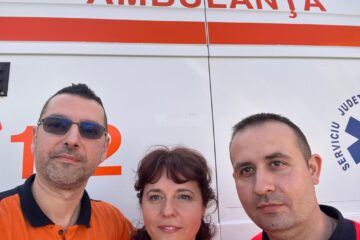 Echipajul SAJ care a intervenit pentru salvarea vieții pacientei