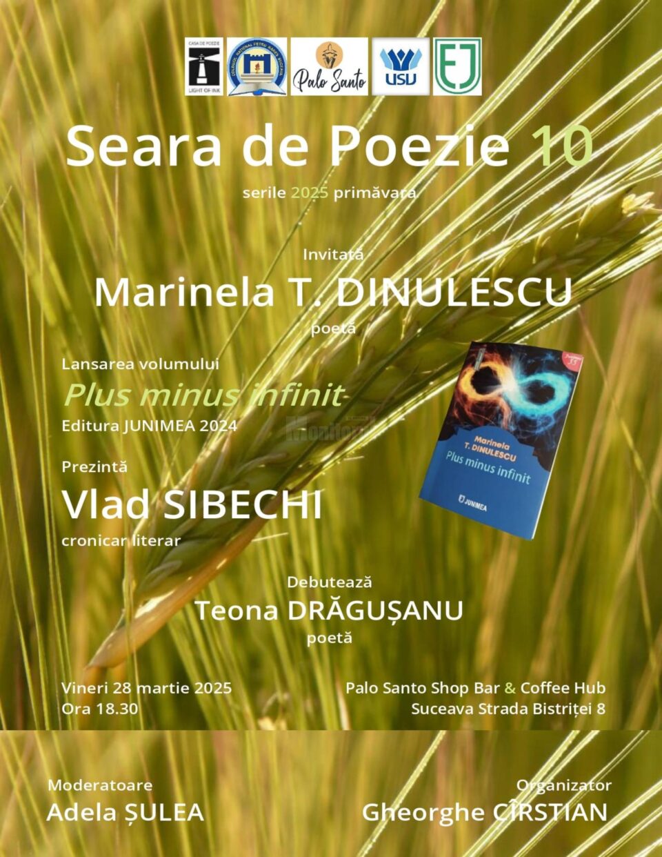 Poeta Marinela T. Dinulescu, invitată la Seara de poezie de vineri, organizată de Casa de Poezie Light of ink Poeta Marinela T. Dinulescu, invitată la Seara de poezie de vineri, organizată de Casa de Poezie Light of ink