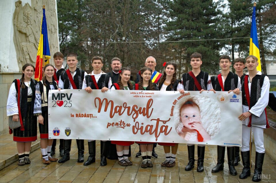 Marșul pentru viață în Arhiepiscopia Sucevei și Rădăuților în ziua Praznicului Bunei Vestiri