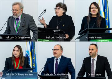 Prof. univ. dr. Kalevi Kairemo, prof. univ. dr. Ora Israel, dr. Masha Maharaj, prof. univ. dr. Simona Ben-Haim, prof. univ. dr. Mihai Dimian și dr. Ionuț Jurchis