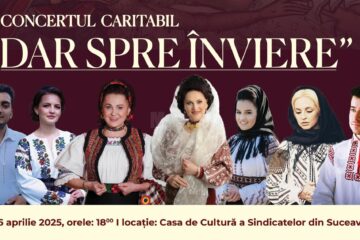 Concert caritabil de pricesne și cântări religioase, duminică, la Casa de Cultură a Sindicatelor Suceava