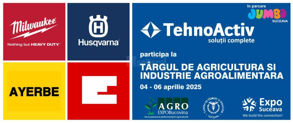 INVITAȚIE la AGRO EXPO BUCOVINA 2025 04-06 aprilie 2025