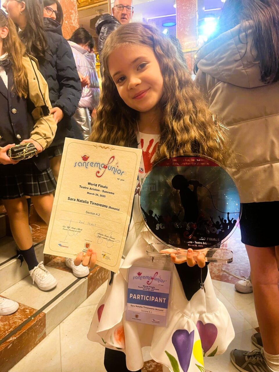 Eleva Sara Natalia Tîrnoveanu, locul II la competiția internațională Sanremo Junior 2025