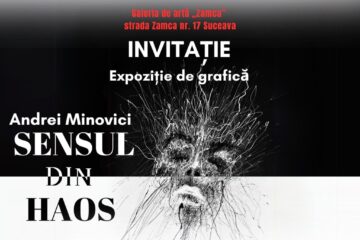 Expoziția de grafică „Sensul din haos”, semnată de Andrei Minovici, joi, la Galeria de artă „Zamca”