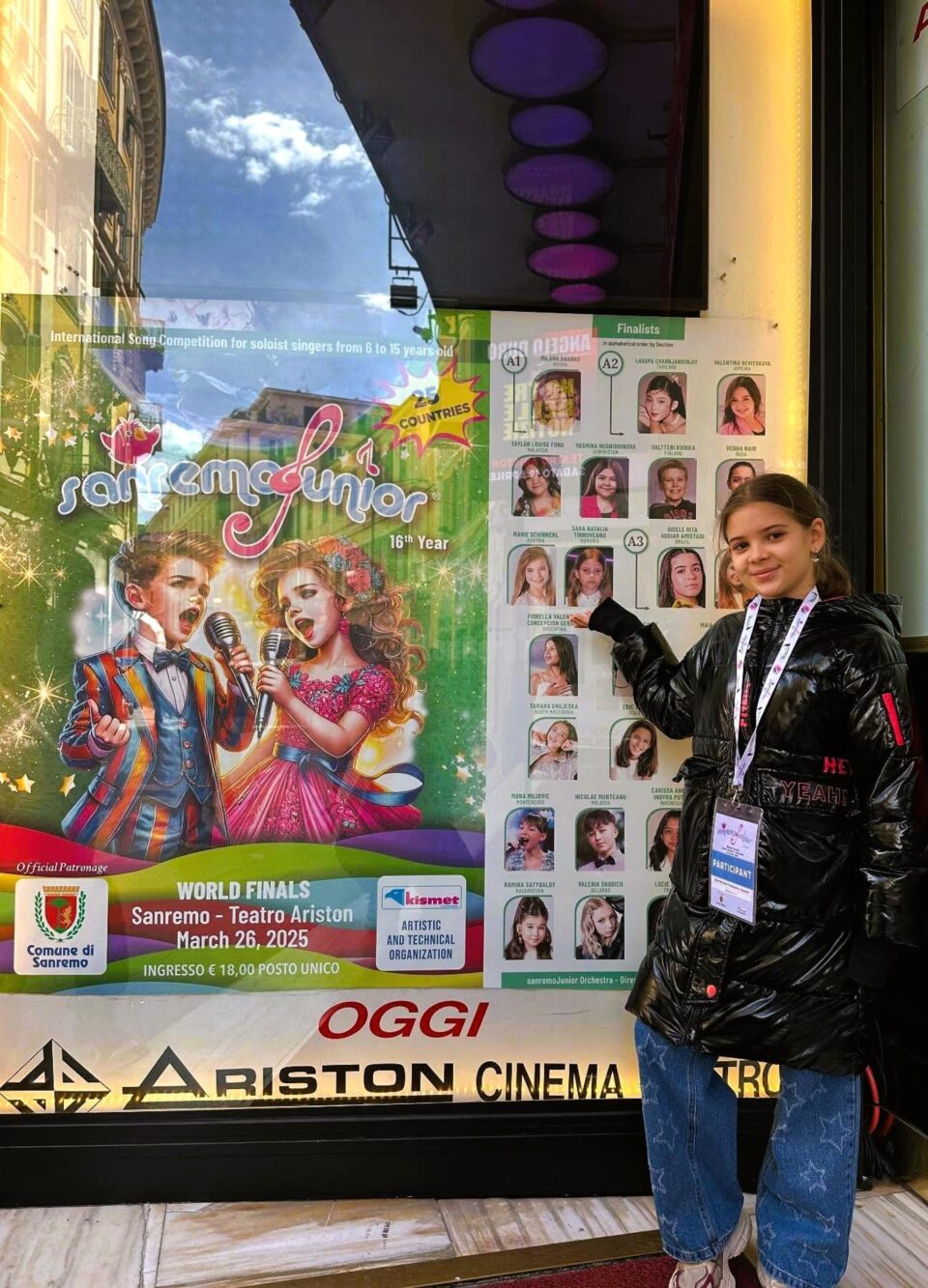 Sara Natalia Tîrnoveanu, locul II la competiția internațională Sanremo Junior 2025