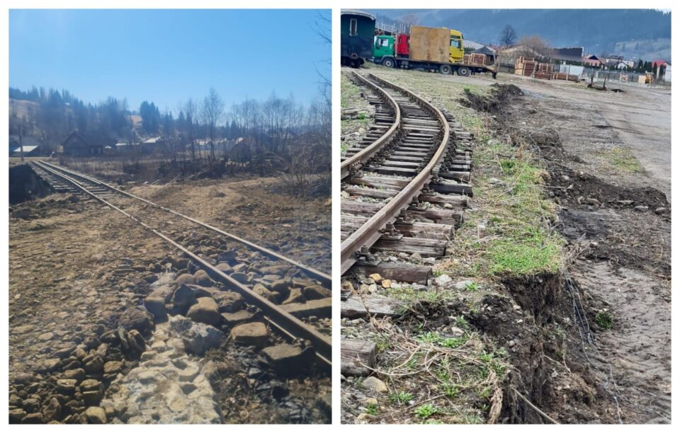 Pagube aduse căii ferate înguste din Moldovița