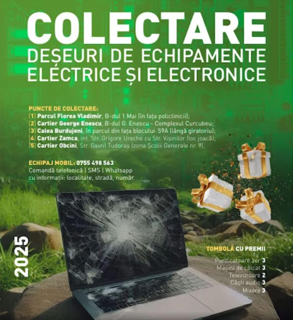 Campanie de colectare a deșeurilor electrice în municipiul Suceava