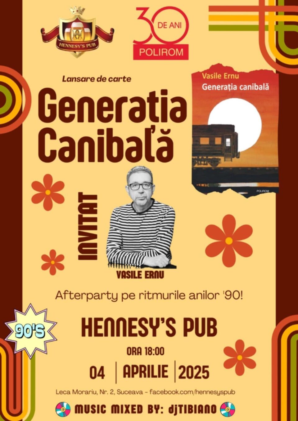 Scriitorul Vasile Ernu revine la Suceava pentru lansarea cărții „Generația canibală”