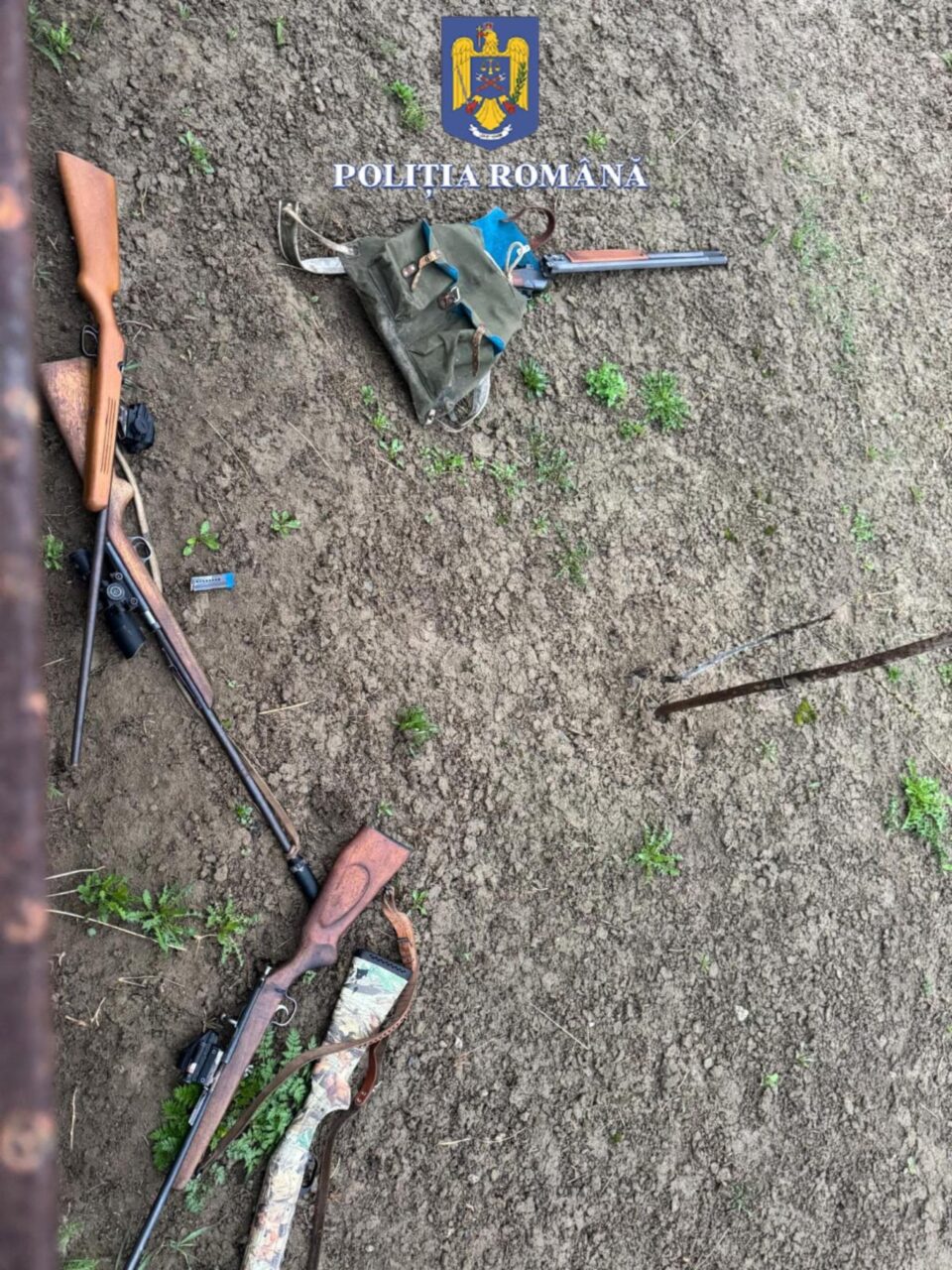20 de arme deținute ilegal, multă muniție și peste 200 de trofee de vânătoare, ridicate ieri dimineață de la suceveni