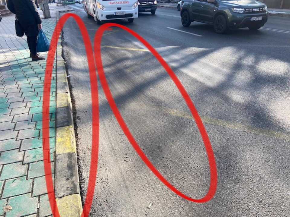 Probleme apărute la asfaltările din 2023 pe axul principal al municipiului Suceava