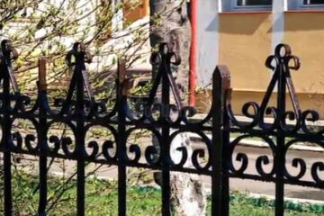 Gard vopsit cu păcură. Foto TVR Info