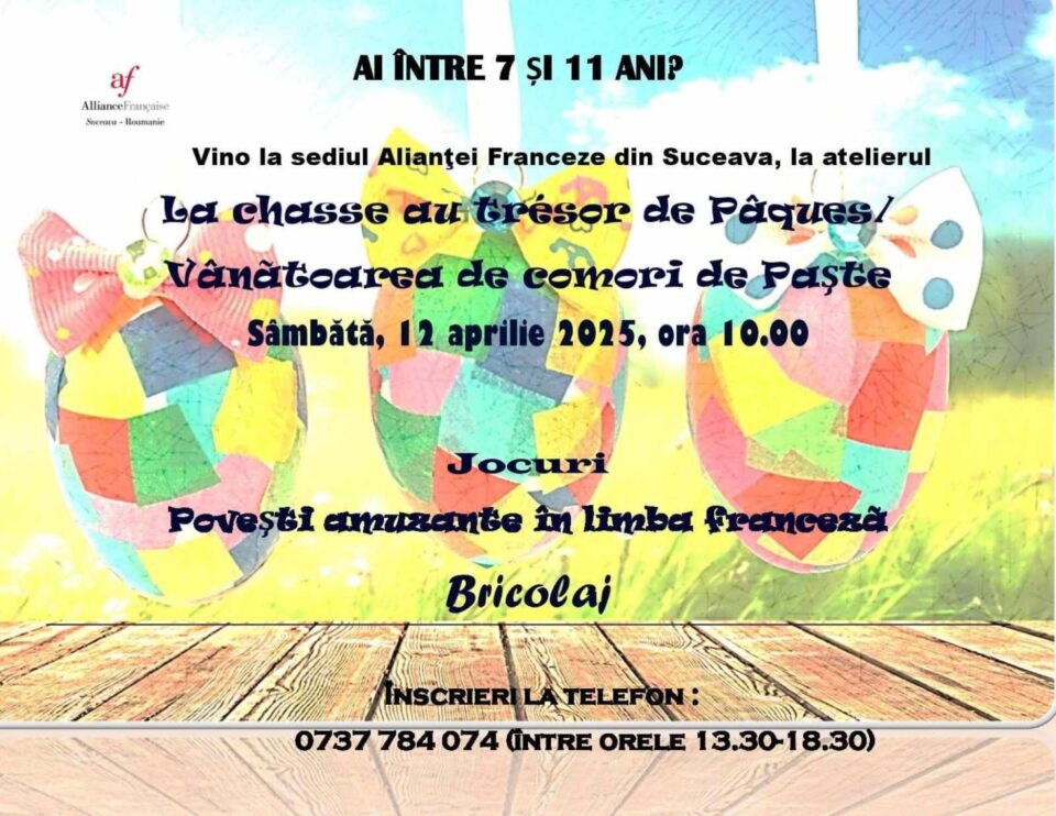 Ateliere de creație adresate copiilor, organizate de Alianța Franceză