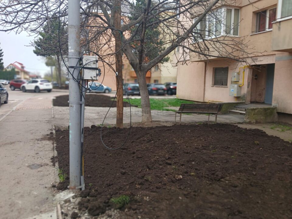 Spațiu verde și bănci, în locul betoanelor, sub geamurile blocurilor din Burdujeni