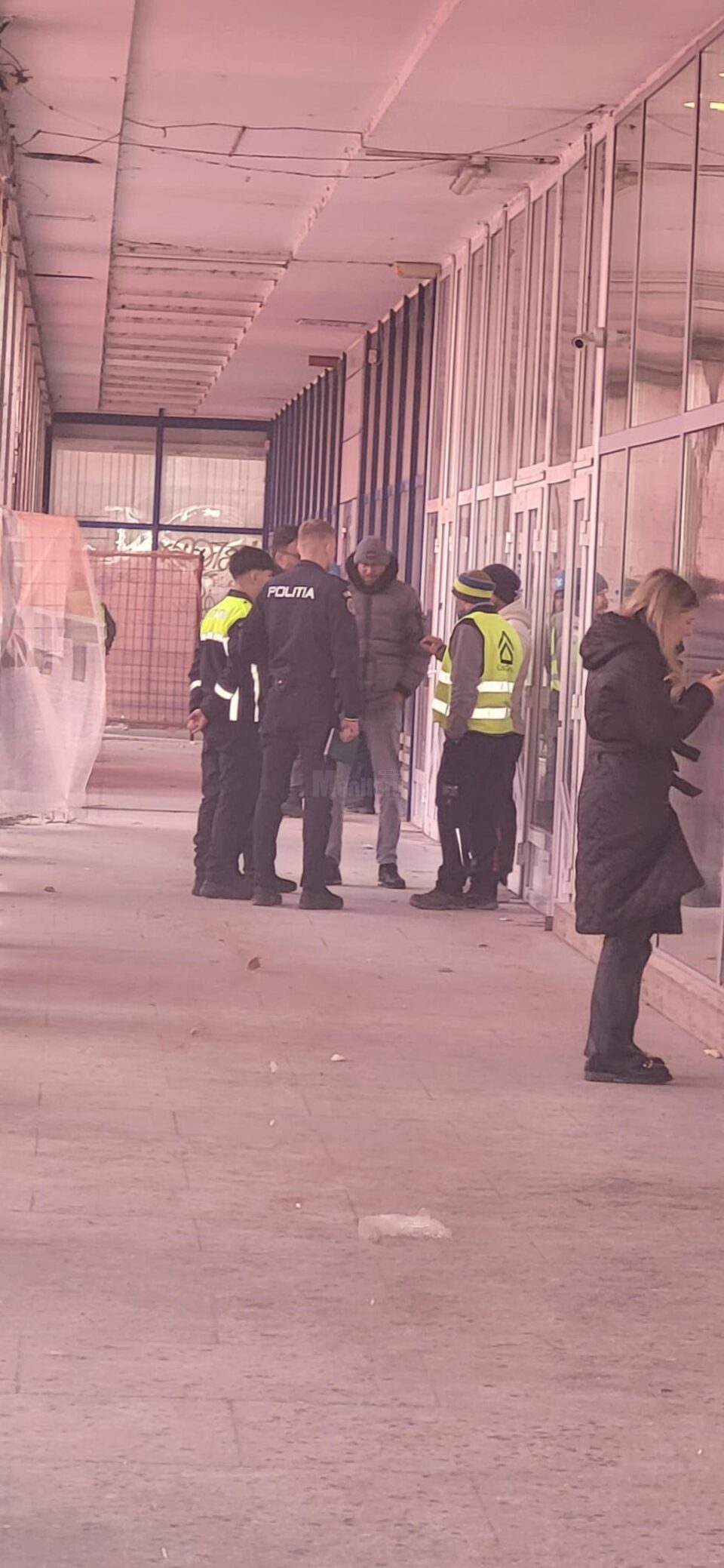 Politia la fata locului, miercuri, în jurul orei 14.00