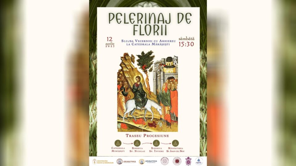 Procesiunea de Florii, sâmbătă, în ajunul praznicului „Intrării Domnului în Ierusalim” Procesiunea de Florii, sâmbătă, în ajunul praznicului „Intrării Domnului în Ierusalim”