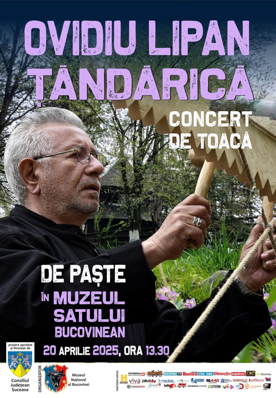 Ovidiu Lipan Țăndărică și Fanfara 10 Prăjini, într-un concert de toacă, la Muzeul Satului Bucovinean Ovidiu Lipan Țăndărică și Fanfara 10 Prăjini, într-un concert de toacă, la Muzeul Satului Bucovinean