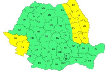 Cod galben de intensificări ale vântului în Suceava și alte nouă județe