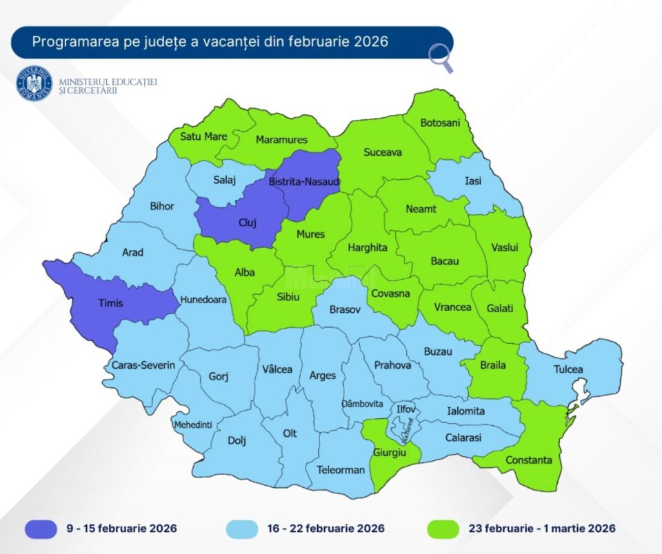 Programarea pe județe a vacanței mobile