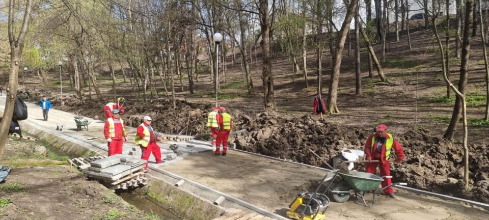 În ciuda mobilizării de forțe, aleea de acces spre Cetate prin Parcul Șipote nu poate fi finalizată până la Paște