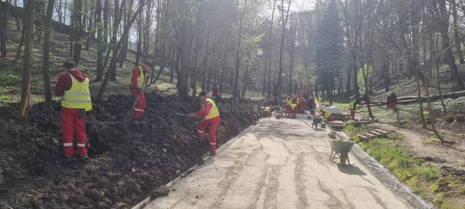 În ciuda mobilizării de forțe, aleea de acces spre Cetate prin Parcul Șipote nu poate fi finalizată până la Paște