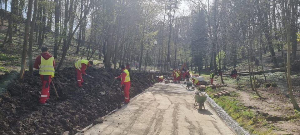 În ciuda mobilizării de forțe, aleea de acces spre Cetate prin Parcul Șipote nu poate fi finalizată până la Paște