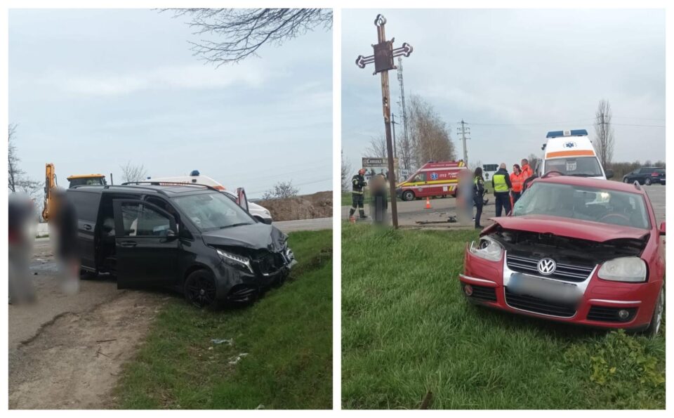 Accident provocat de o șoferiță care a pătruns pe un drum național-european fără a se asigura Accident provocat de o șoferiță care a pătruns pe un drum național-european fără a se asigura