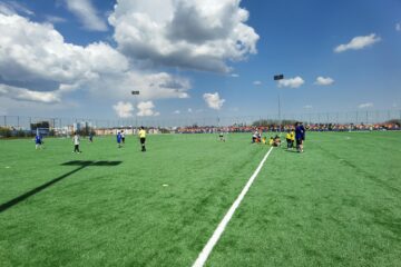 Inaugurarea bazei sportive de tip 1 la Suceava, în prezența delegației Federației Române de Fotbal, condusă de Răzvan Burleanu