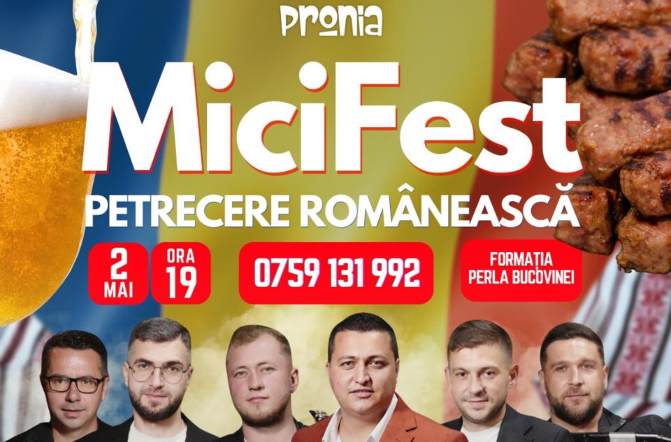 MiciFest, cu mici, scrijele și muzică live, pe 2 mai, la PRONIA