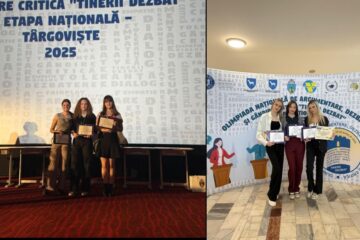 Echipele premiate la Olimpiada de argumentare „Tinerii dezbat”