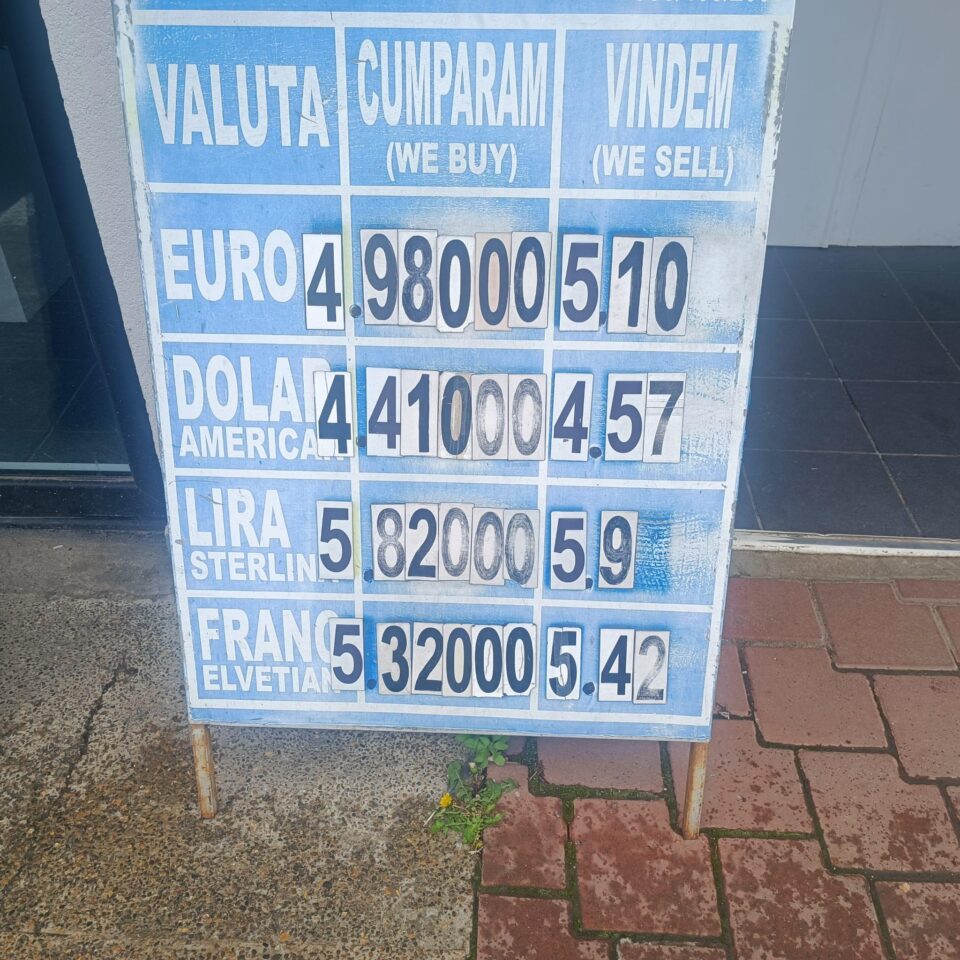 Euro a depășit 5 lei la cursul oficial, în doar jumătate de oră