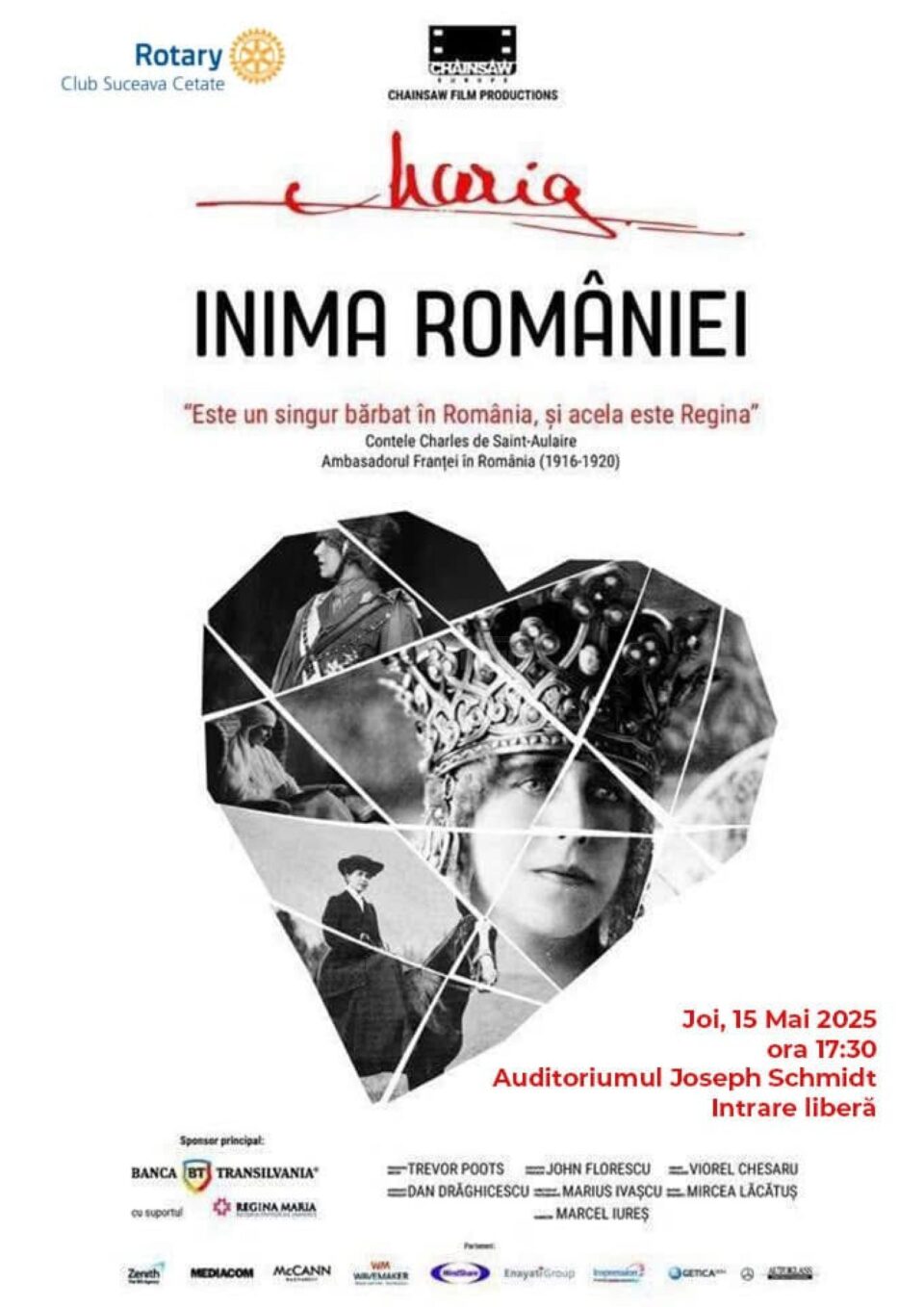 Filmul ”Maria, Inima României” ajunge la Suceava împreună cu producătorii documentarului Filmul ”Maria, Inima României” ajunge la Suceava împreună cu producătorii documentarului
