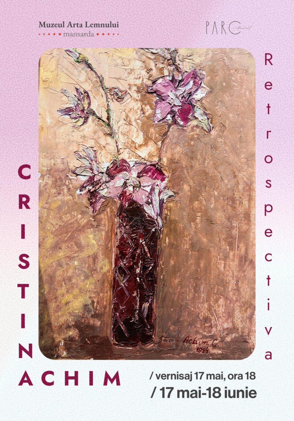 „Retrospectiva - Cristina Achim”, expoziție, la Muzeul Arta Lemnului
