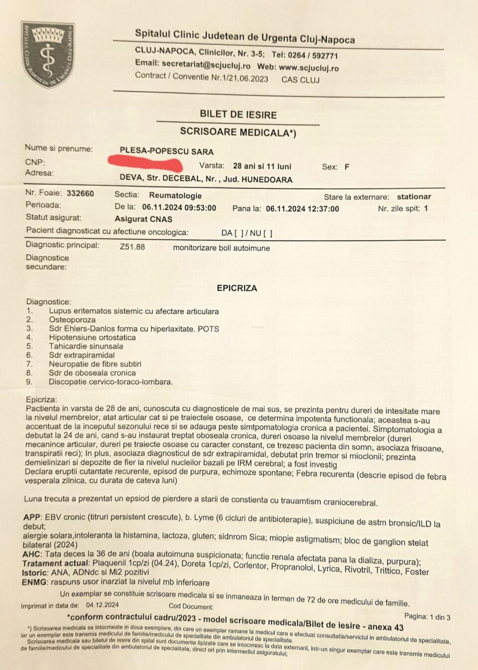 Strângere de fonduri pentru Sara, „sufletul din spatele paginii ”, inițiată de preotul sucevean Alexandru Lungu și de polițistul Daniel Ceclan din Brașov