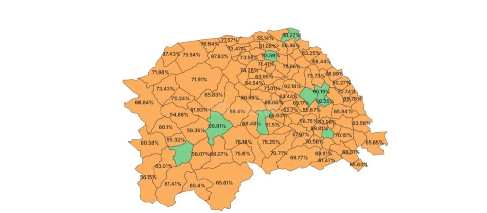 Voturile in fiecare localitate a județului