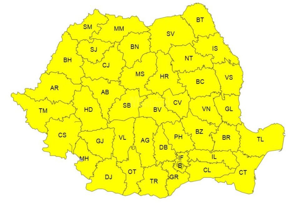 Atenționare meteo de precipitații, intensificări ale vântului, vreme deosebit de rece, lapoviță și ninsoare la altitudini mari Atenționare meteo de precipitații, intensificări ale vântului, vreme deosebit de rece, lapoviță și ninsoare la altitudini mari