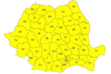 Atenționare meteo de precipitații, intensificări ale vântului, vreme deosebit de rece, lapoviță și ninsoare la altitudini mari