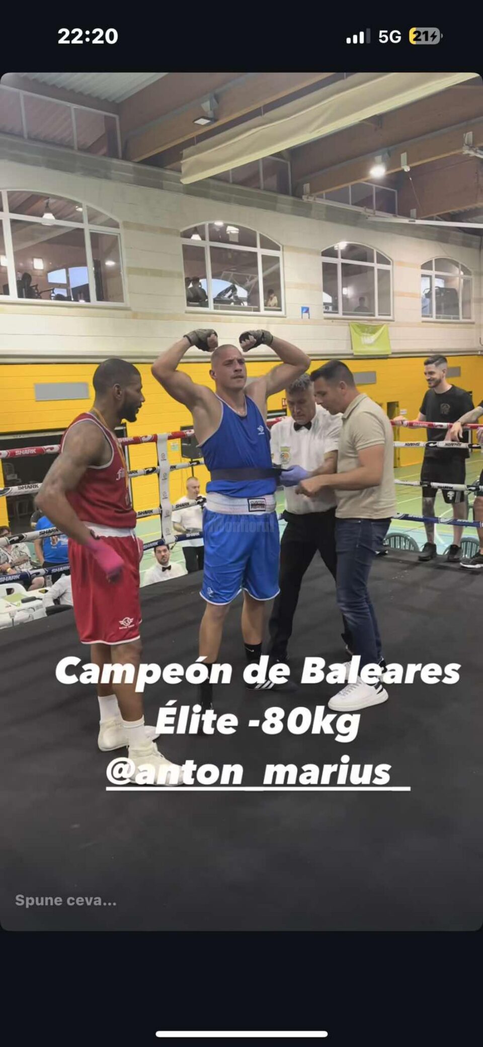 Marius Florin Anton a devenit pentru a doua oară consecutiv campion la box al Insulelor Baleare