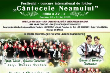 Festivalul-Concurs „Cântecele Neamului”, marți și miercuri, pe scena Casei de Cultură a Sindicatelor Suceava