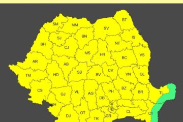 Atenționare de vreme rea, cu averse torențiale, fulgere și vijelii