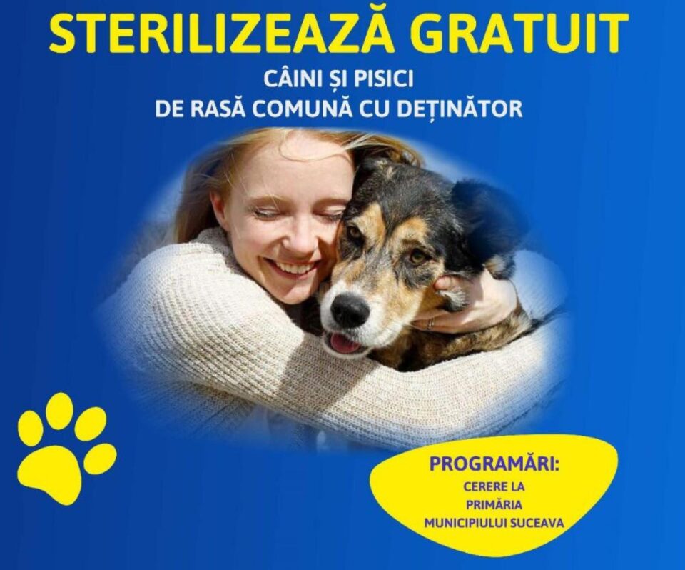 Campanie de sterilizări gratuite pentru 700 de animale de companie, în municipiul Suceava Campanie de sterilizări gratuite pentru 700 de animale de companie, în municipiul Suceava